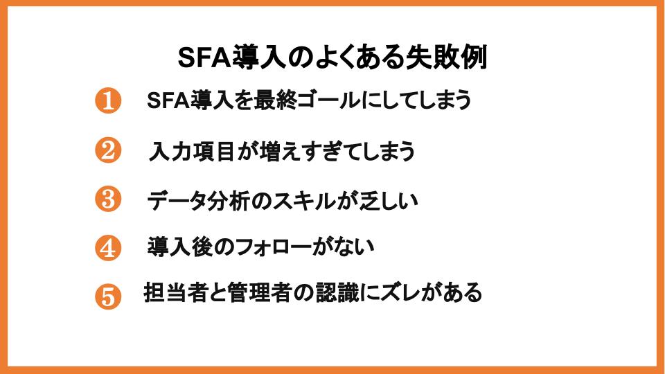 SFA導入の失敗例