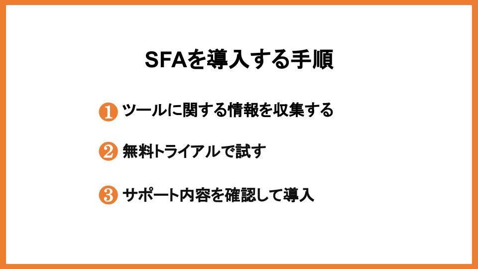 SFA手順