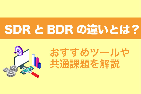 SDRとBDRの違いとは？おすすめツールや共通課題を解説