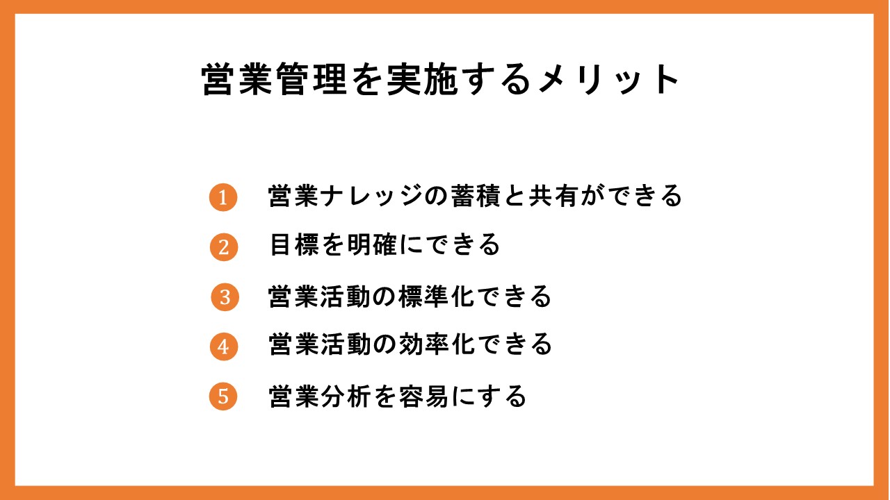 営業管理を実施するメリット