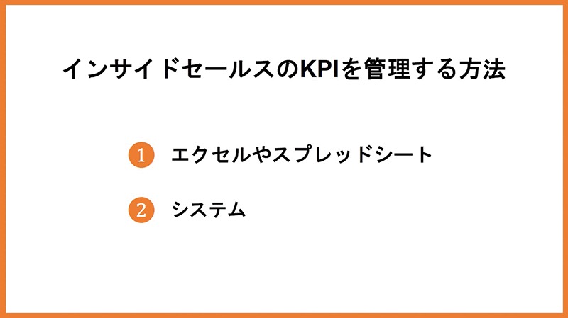 インサイドセールスのKPIを管理する方法